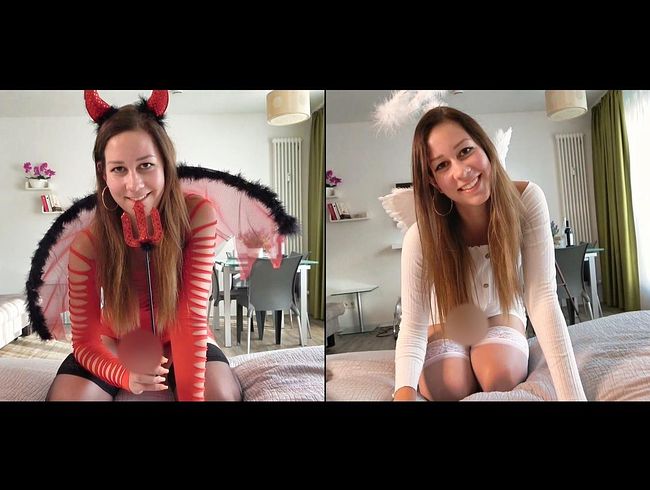 Lia Fox Porno Video: ENGEL vs. TEUFEL - Wer bekommt das sper*a???